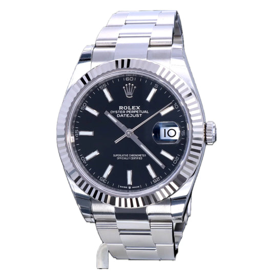 Rolex stainless Steel date Watch silver