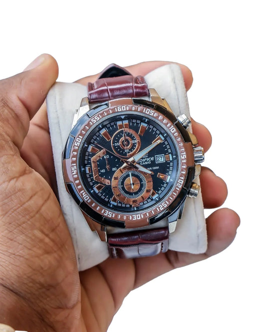 Casio Edifice | Brown Standard Chronograph Edition Leather Strap