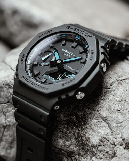 G SHOCK BLACK AND GREEN DIAL WATCH FOR UNISEX